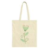 Floral Tote Bag, Green Flower Art, Botanical Bag, Stylish Shopping Bag, Everyday Tote, Spring Gift Idea, Cute Tote Bags, Plant Lover Gift - Tawshia